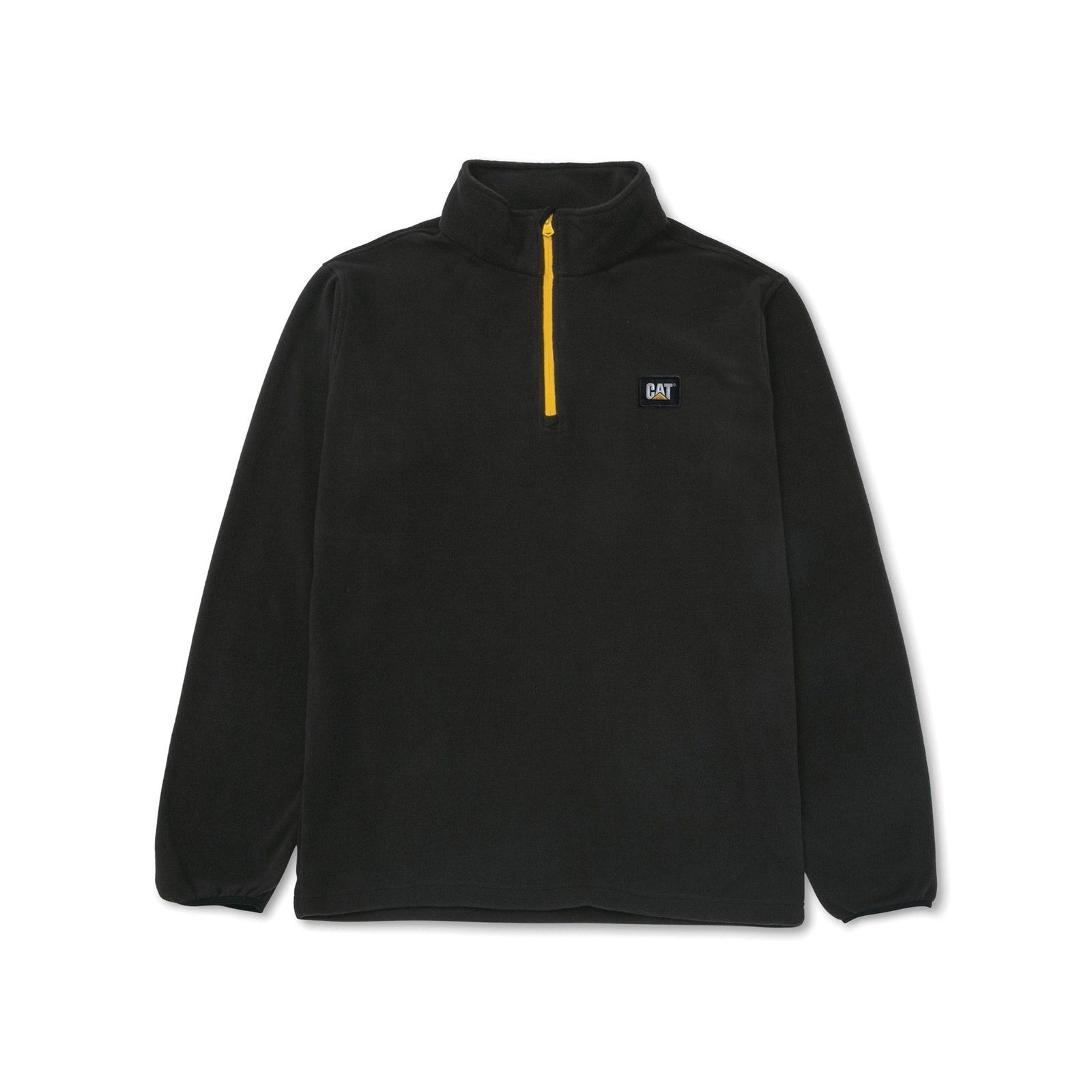 Caterpillar CAT Microfleece Quarter Zip Black/Yellow (35873) - Work Fleeces
