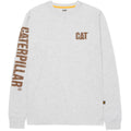 Caterpillar Trademark Banner Long Sleeve T-Shirt Cream Heather (35875) - Work T-Shirts