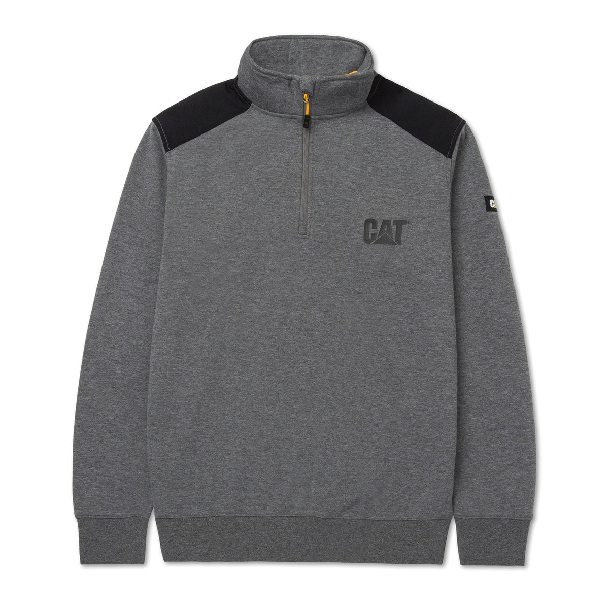 Caterpillar Essential 1/4 Zip Sweatshirt Dark Heather Grey (36833) - Work Sweatshirts
