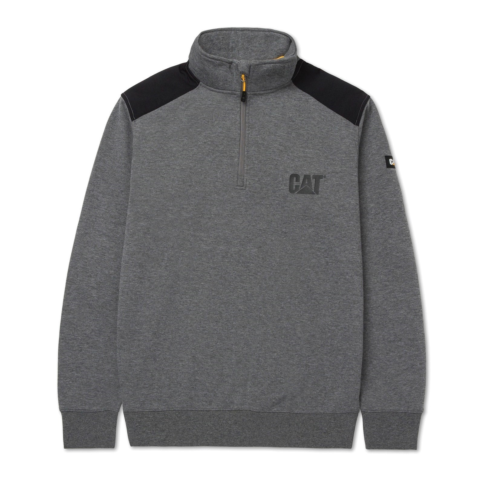 Caterpillar Essential 1/4 Zip Sweatshirt Dark Heather Grey (36833) - Work Sweatshirts
