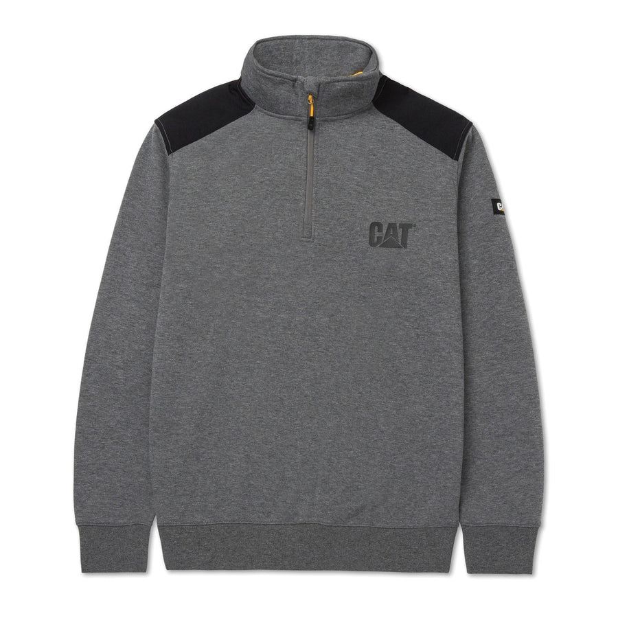Caterpillar Essential 1/4 Zip Sweatshirt Dark Heather Grey (36833)