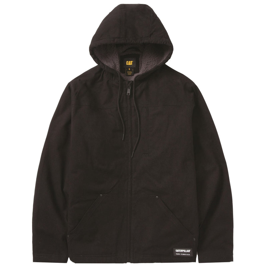 Caterpillar Hooded Sherpa Lined Jacket Black (38036)