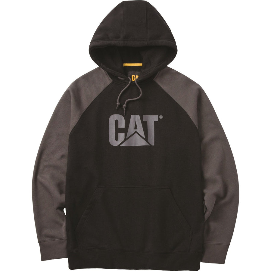 Caterpillar Raglan Hooded Sweatshirt Black/Magnet (38037)