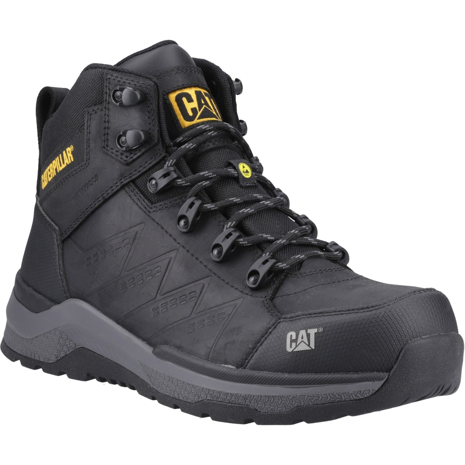 Caterpillar Inductor Leather Safety Boots Black (40807) - Safety Boots