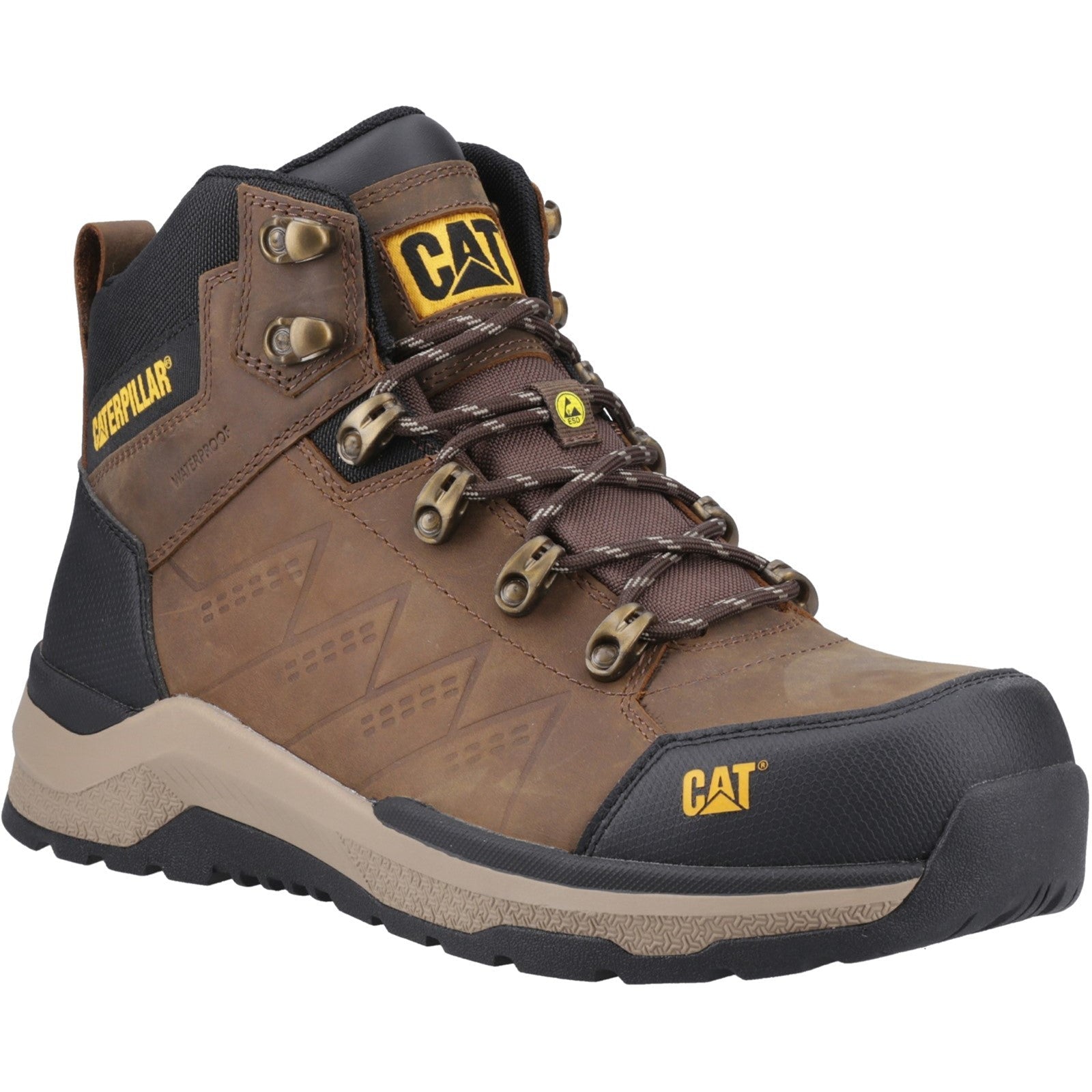 Caterpillar Inductor Leather Safety Boots Brown (40807) - Safety Boots