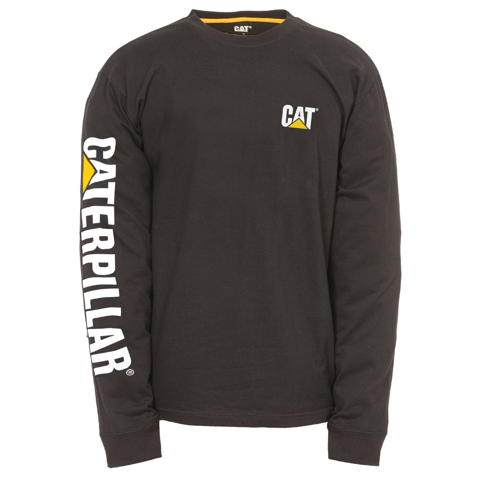 Caterpillar Trademark Banner Long Sleeve T-Shirt Black (9036) - Work T-Shirts