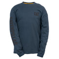 Caterpillar Trademark Banner Long Sleeve T-Shirt Dark Marine (9036) - Work T-Shirts
