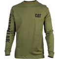 Caterpillar Trademark Banner Long Sleeve T-Shirt Chive (9036) - Work T-Shirts