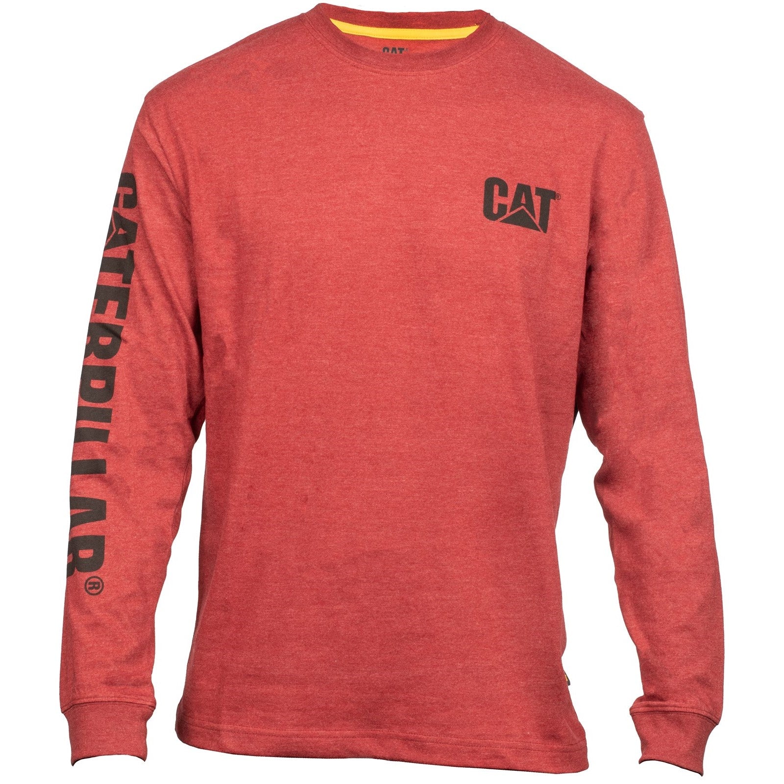 Caterpillar Trademark Banner Long Sleeve T-Shirt Brick (9036) - Work T-Shirts