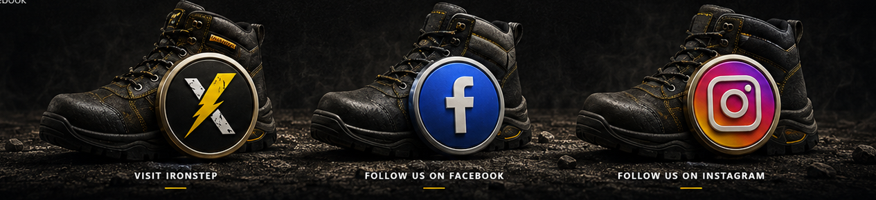 IronStep, Facebook and Instagram safety boot social links