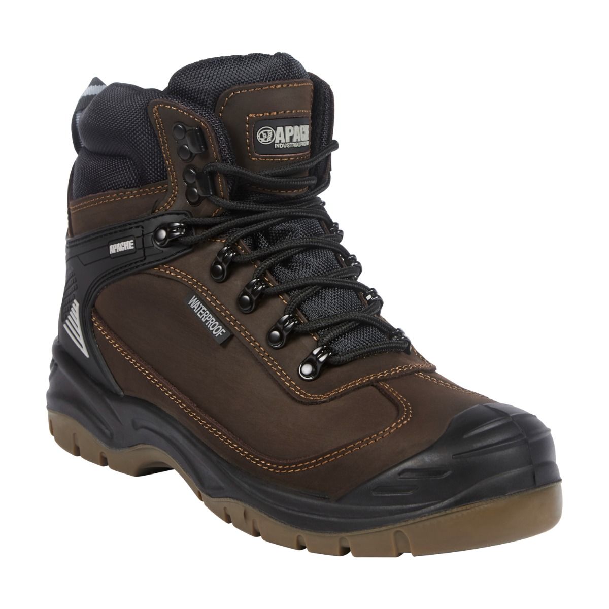 Apache Ranger Brown S3WR Brown Waterproof Safety Hiker S7 - Safety Boot