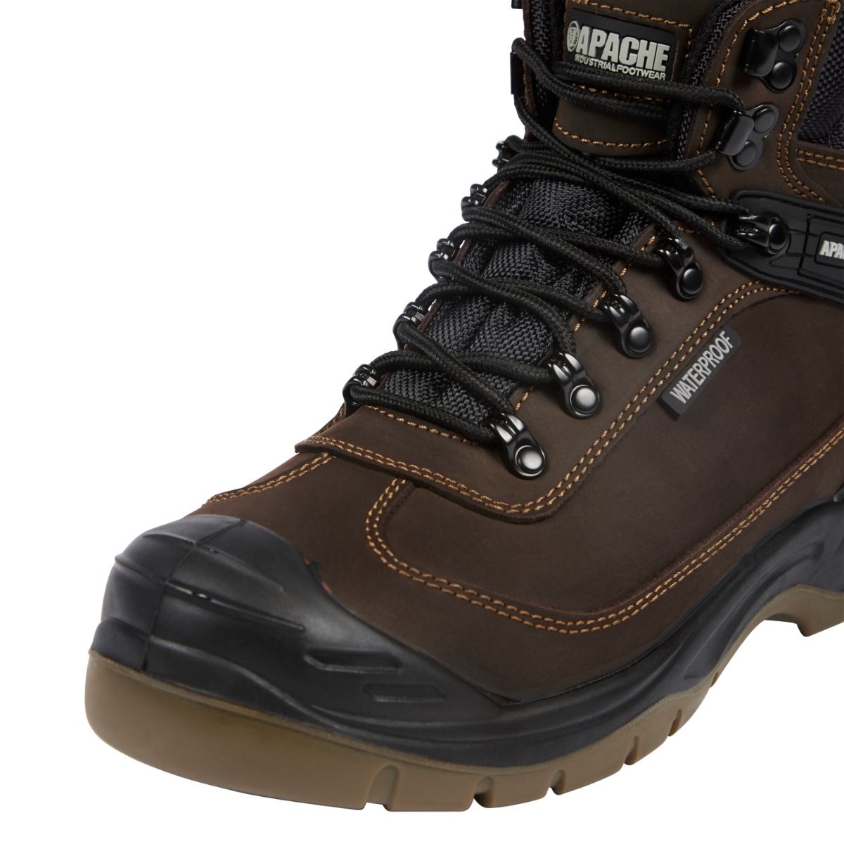 Apache Ranger Brown S3WR Brown Waterproof Safety Hiker S7 - Safety Boot
